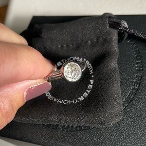 NWT Peter Thomas Roth Sterling Silver Fantasies Rock Crystal Solitaire Ring Sz 7